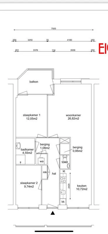 79m2 Appartement te huur voor 973€/maand in Theodoor van Hoytemastraat, Amsterdam