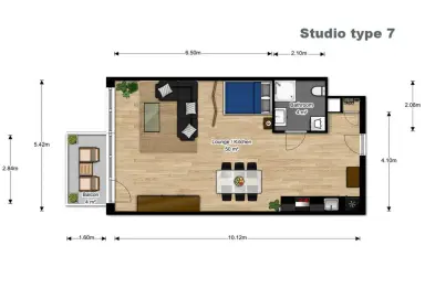 54m2 Studio zur Miete für 1347€/Monat in Brede Hilledijk 122B, Rotterdam