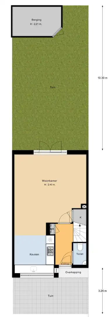 107m2 house to rent for 3500€/month in Le Tourmalet, Amsterdam