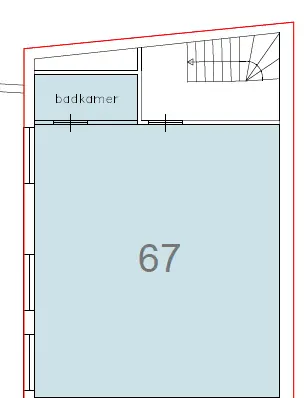30μ² Διαμέρισμα προς ενοικίαση για 1060€/μήνα σε 1e Binnenvestgracht, Leiden