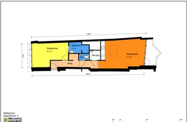 58μ² Διαμέρισμα προς ενοικίαση για 1900€/μήνα σε Nieuwstraat 5B, Haarlem