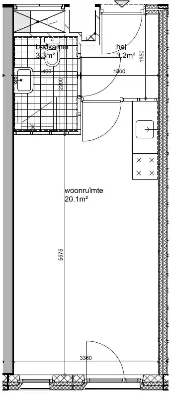20μ² στούντιο προς ενοικίαση για 650€/μήνα σε Laan Op Zuid 197K, Rotterdam