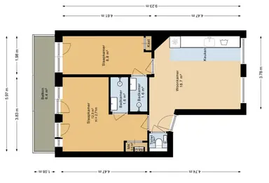 47m2 apartment to rent for 2150€/month in Riouwstraat, Amsterdam