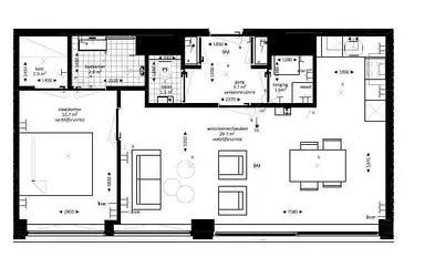 55m2 apartment to rent for 1248€/month in Rochussenstraat 121C, Rotterdam
