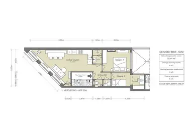 55m2 apartment to rent for 3595€/month in Kromme Waal, Amsterdam