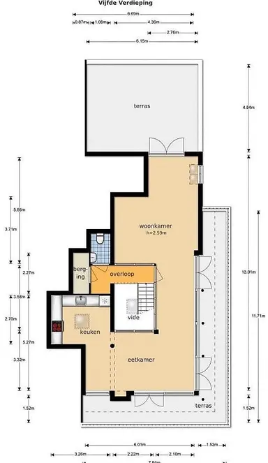 145m2 Appartement te huur voor 4750€/maand in Dusartstraat, Amsterdam