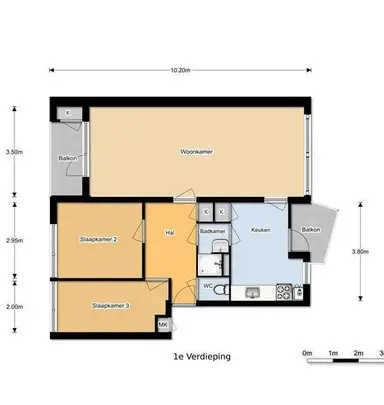 75m2 flat to rent for 1010€/month in Jan van Goyenstraat, Almelo