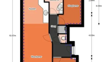 61m2 Flat zur Miete für 800€/Monat in Koopmans van Boekerenstraat 13, The Hague