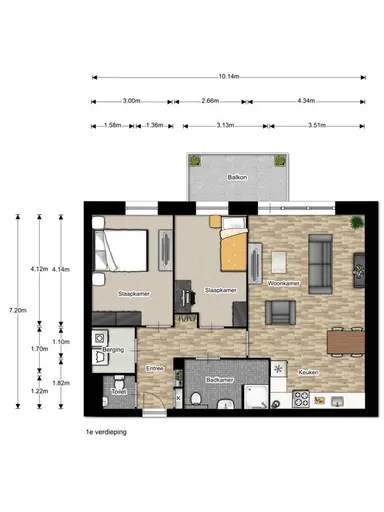 74m2 Wohnung zur Miete für 1419€/Monat in Georges Brassensstraat 43, Nijmegen