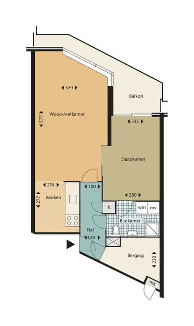 57μ² Διαμέρισμα προς ενοικίαση για 905€/μήνα σε Hilvoordestraat, Rijswijk