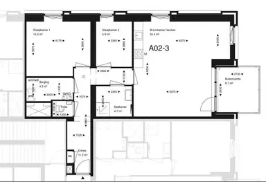 80m2 Wohnung zur Miete für 1385€/Monat in Hillenraadweg, The Hague