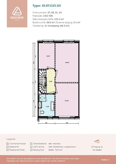 131m2 house to rent for 1287€/month in Knobbelzwaan 37, Uithoorn
