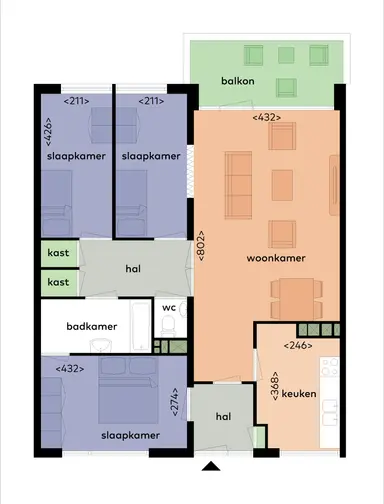 88m2 Appartement à louer pour 1245€/mois à Planciusplantsoen 6b, Voorschoten