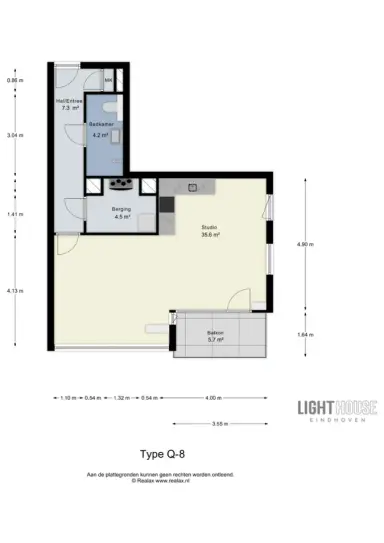 54m2 studio à louer pour 1327€/mois à Machinekamerplein 32-175, Eindhoven