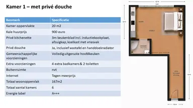 m2 room to rent for 900€/month in Morrahof, Amsterdam