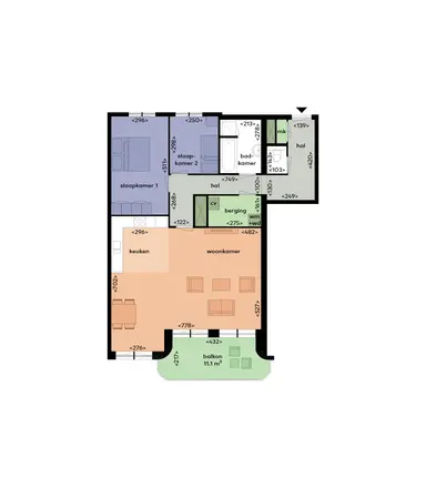 98m2 Appartement te huur voor 1750€/maand in Hof van Bern 31, Utrecht