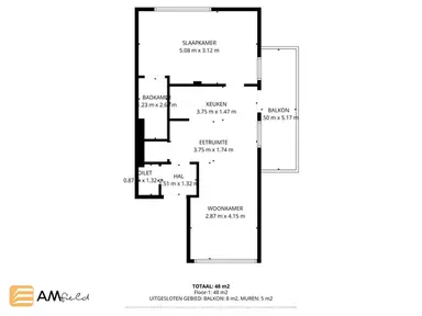 51m2 Appartement te huur voor 658.24€/maand in Henri Jonasplein, Kerkrade