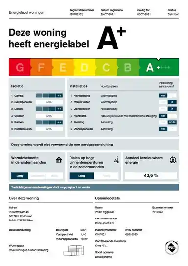 76μ² Διαμέρισμα προς ενοικίαση για 1450€/μήνα σε Ingenieur Kalffstraat, Eindhoven