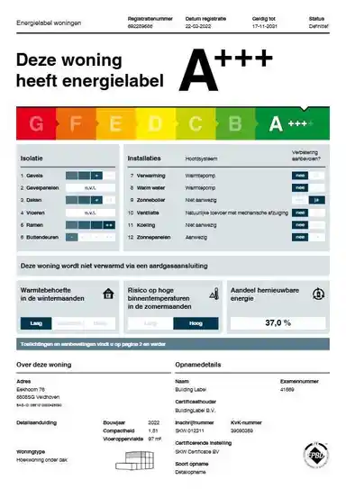 99m2 Appartement à louer pour 1270€/mois à Eekhoorn, Veldhoven