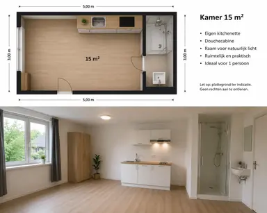 15m2 studio à louer pour 679€/mois à Molenstraat, Helmond