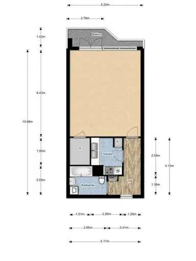 31m2 room to rent for 765€/month in Boslaan, The Hague