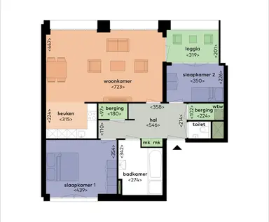 88m2 Appartamento in affitto per 1650€/mese a Maashavenkade, Rotterdam