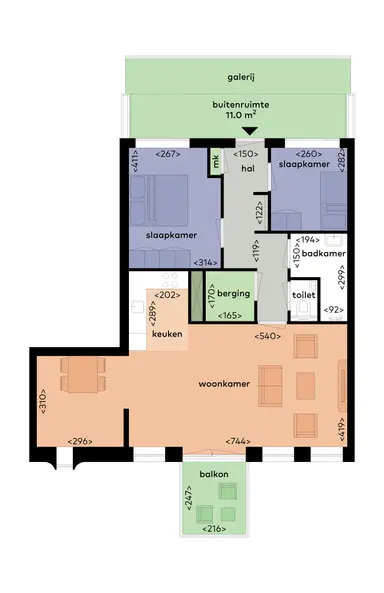 85m2 Flat zur Miete für 1585€/Monat in Toxopeusstraat 192, Groningen