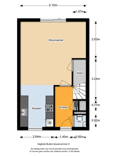 107m2 huis te huur voor 1489€/maand in Buitendreef 65, Veghel
