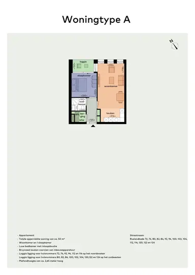51m2 flat to rent for 1112€/month in Ruslandkade 82, Almere
