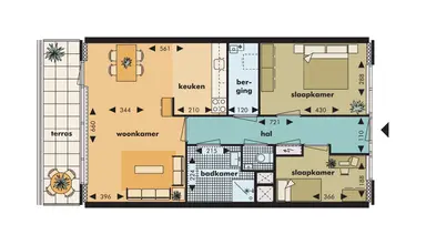 71m2 apartment to rent for 1194€/month in Nieuw-Vennep
