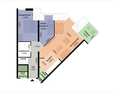 57μ² Διαμέρισμα προς ενοικίαση για 1016€/μήνα σε Anna Paulownahof, Tilburg