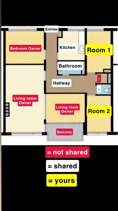 18μ² Δωμάτιο προς ενοικίαση για 790€/μήνα σε Wenckebachlaan, Groningen