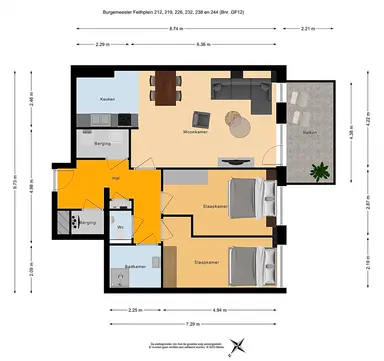 81m2 Appartement te huur voor 1565€/maand in Burgemeester Feithplein 244, Voorburg