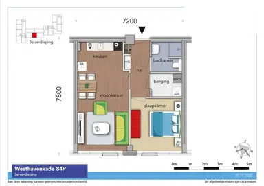 49m2 Appartement te huur voor 970€/maand in Westhavenkade, Vlaardingen