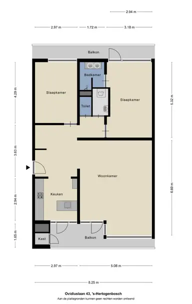 96m2 apartment to rent for 1725€/month in Ovidiuslaan, 's-Hertogenbosch