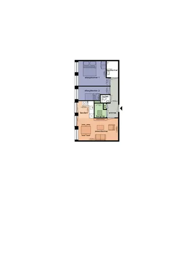 57μ² Διαμέρισμα προς ενοικίαση για 1139€/μήνα σε Noordzeelaan 14, Zwolle