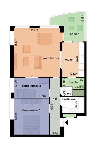 71m2 apartment to rent for 1222€/month in Rudi Bloemgartensingel, Amsterdam