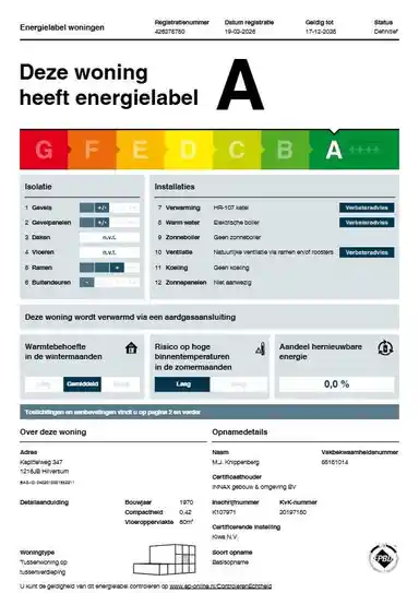 60m2 apartment to rent for 1111€/month in Kapittelweg, Hilversum