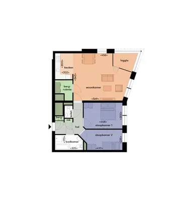 89m2 flat to rent for 1335€/month in Wijde Wormer, Capelle aan den IJssel