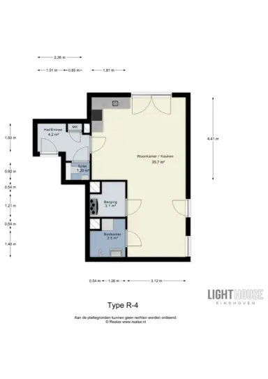 50μ² στούντιο προς ενοικίαση για 1267€/μήνα σε Machinekamerplein 32-175, Eindhoven
