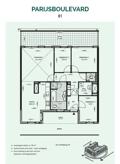 97m2 Casa in affitto per 2100€/mese a Parijsboulevard, Utrecht