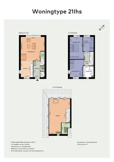 130m2 huis te huur voor 1785€/maand in Thorbeckestraat, Oosterhout