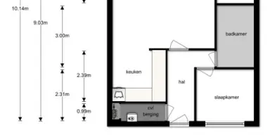 67m2 Appartement te huur voor 1150€/maand in Rietvinkstraat 12, Eindhoven