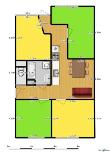 12m2 Kamer te huur voor 620€/maand in Tarwekamp, Diemen