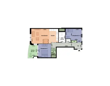 79m2 apartment to rent for 1640€/month in Luxemburgpromenade, Utrecht
