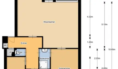 75m2 Appartement te huur voor 950€/maand in Willem de Zwijgerlaan 55, Alkmaar