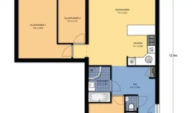 100m2 Appartement te huur voor 1325€/maand in Lasserstraat 14, Leiden