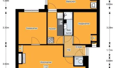 62μ² Διαμέρισμα προς ενοικίαση για 1100€/μήνα σε Jacob van Campenlaan 28, Hilversum