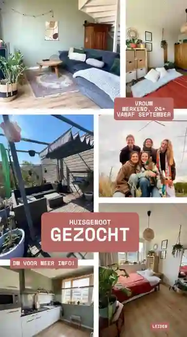 12μ² Δωμάτιο προς ενοικίαση για 580€/μήνα σε Leiden