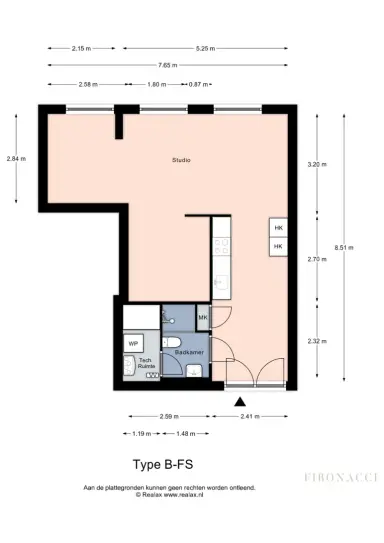 47m2 Studio zur Miete für 1309€/Monat in Panamalaan 137, Amsterdam